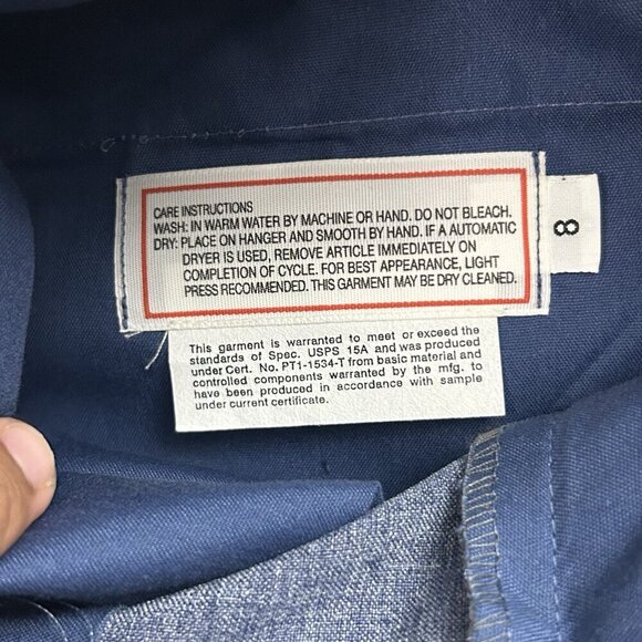 Flying Cross Pants Womens 8 Regular Blue Postal Trouser Work Uniform Carrier - Picture 10 of 12